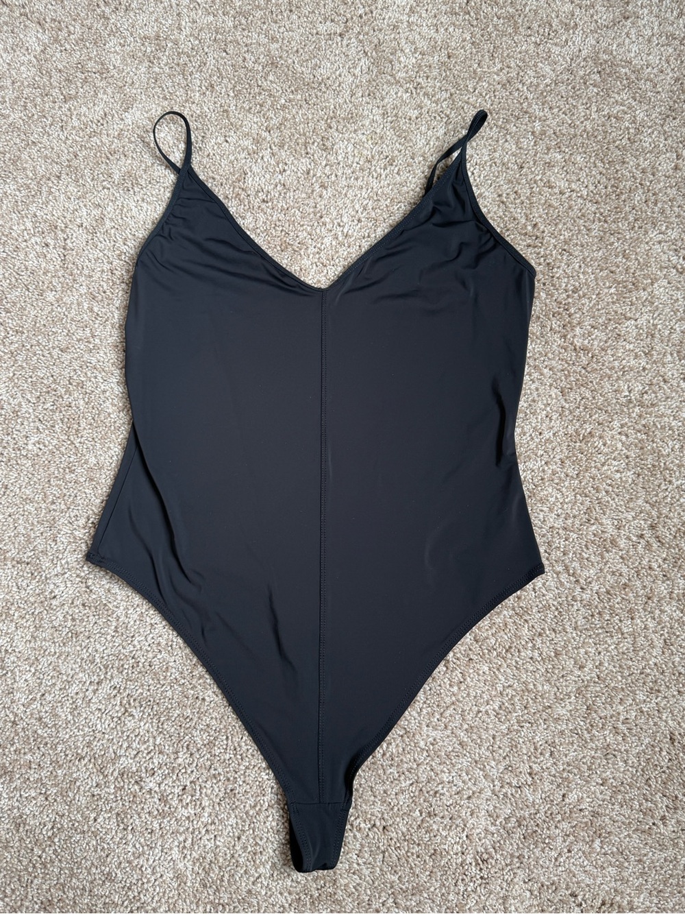 Babaton Black V-Neck Bodysuit